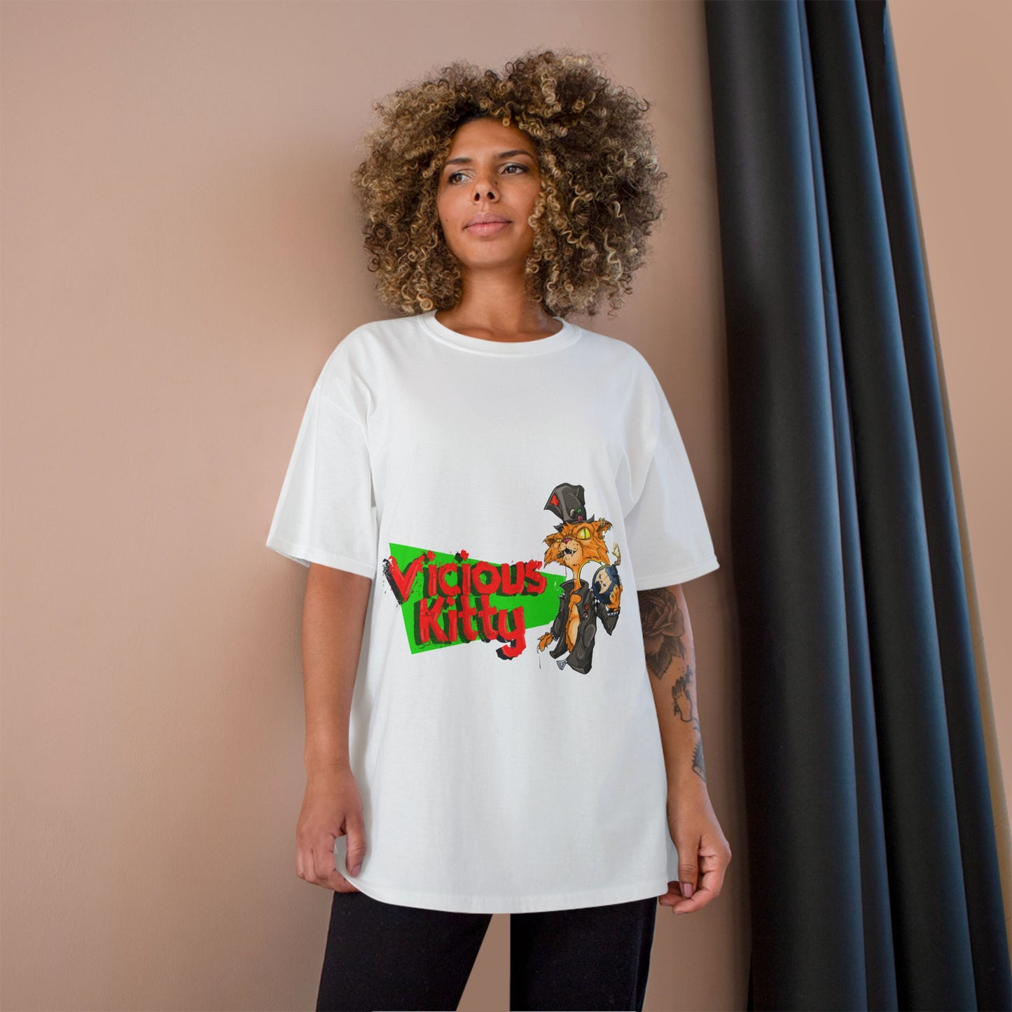 Vicious Kitty Graphic T-Shirt — Retro Cat Band Tee